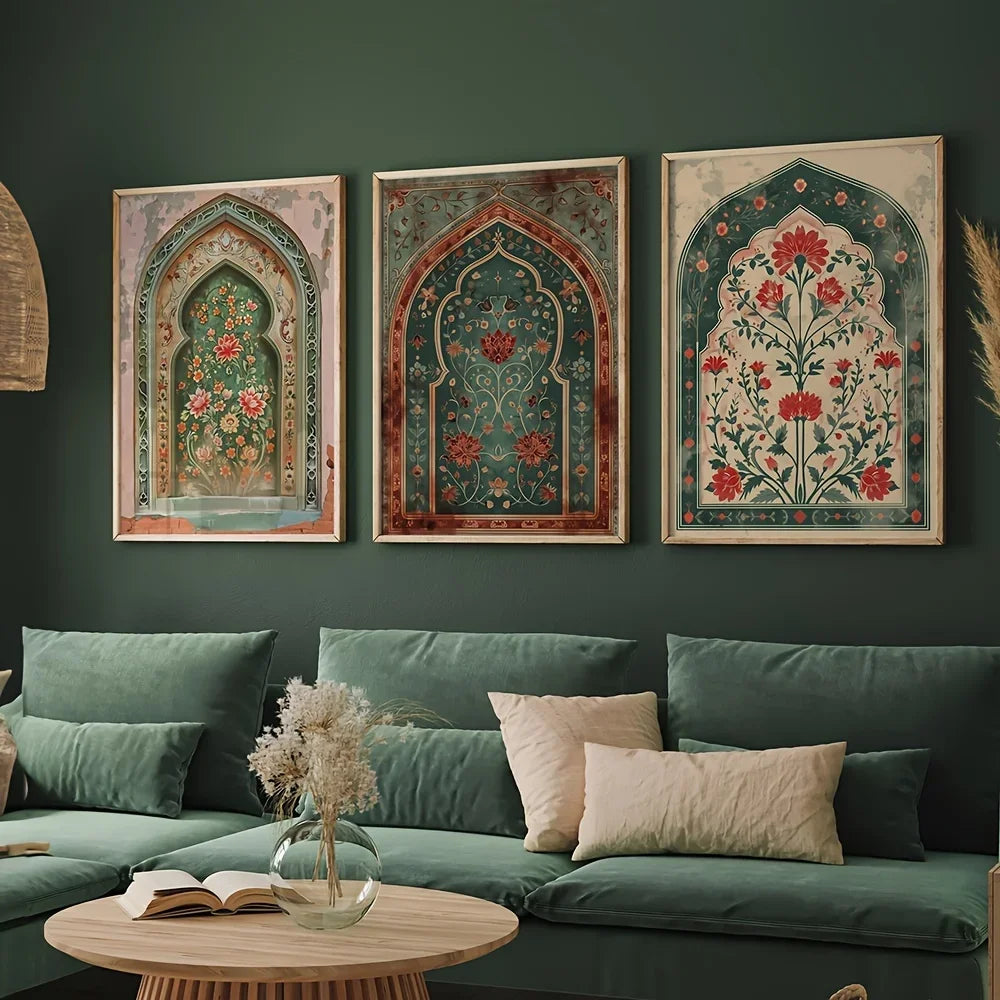 Set of 3 Islamic Canvas Art