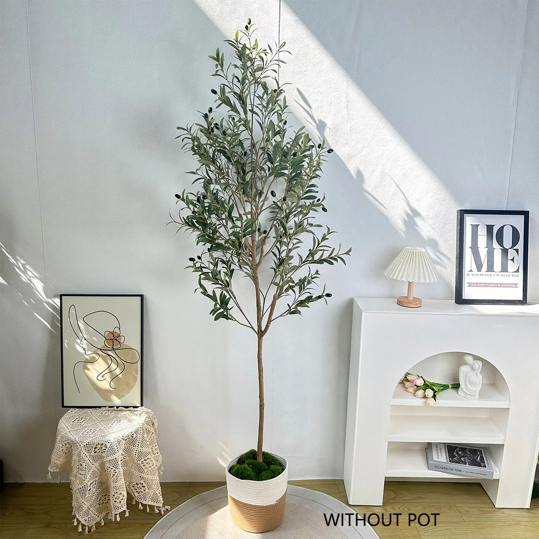 110-200CM Large Artificial Olive Plant tree Branches Without pot Faux plant Ornament indoor Faux Plant for Home garden Decor