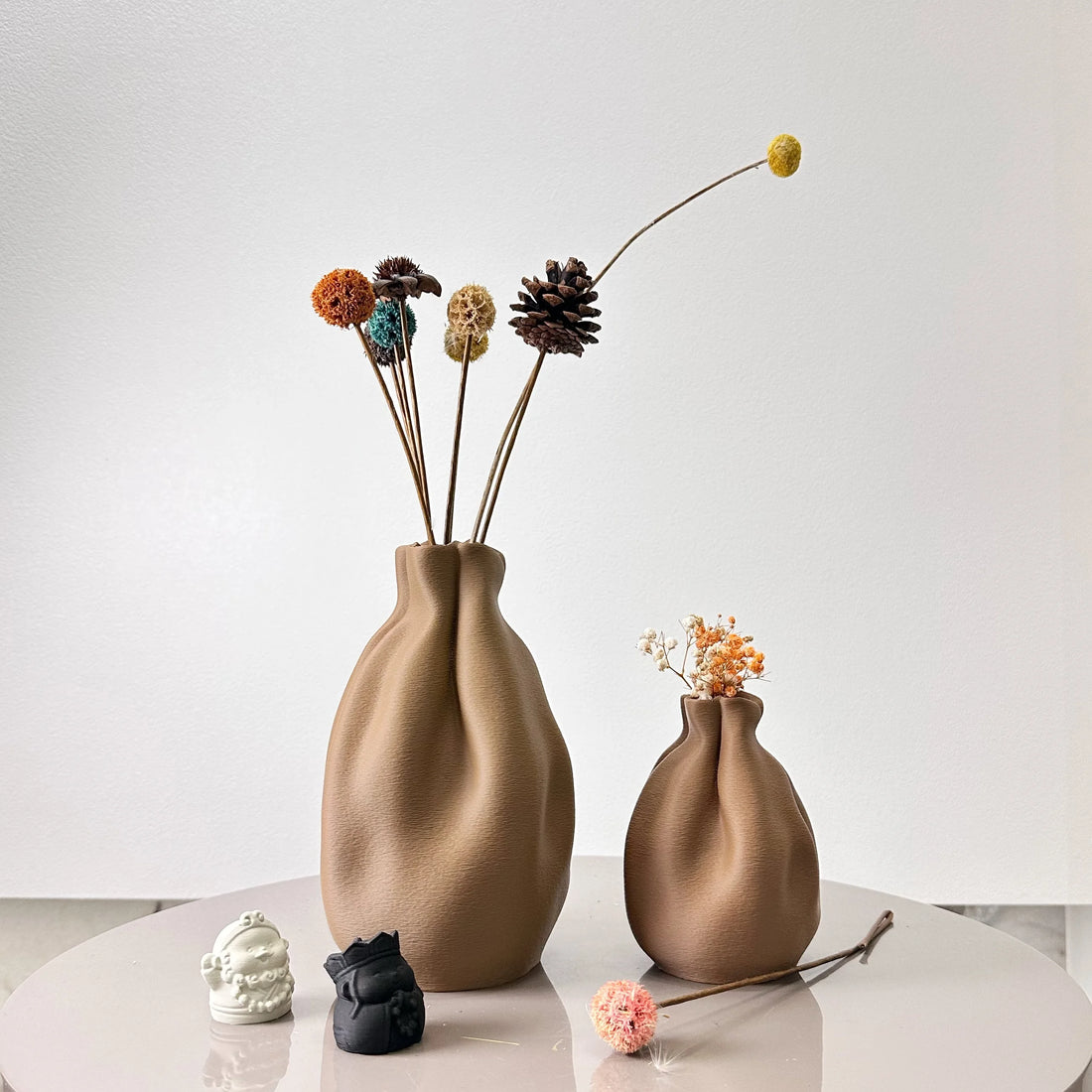 Set of 2 Fabric Vases